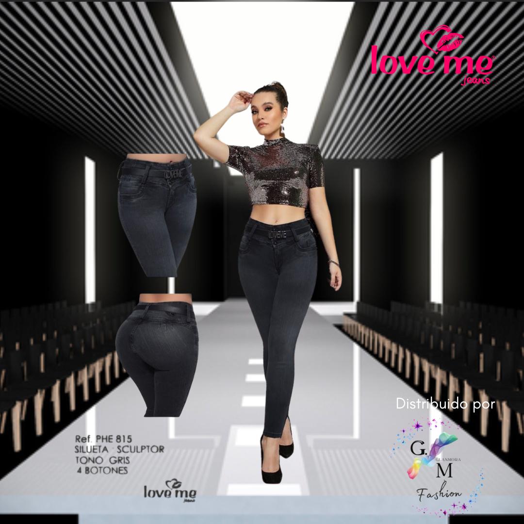 🔥 Jeans Colombianos Levanta Cola Love Me – Sculptor Fit, Gris Elegante, Cintura Alta