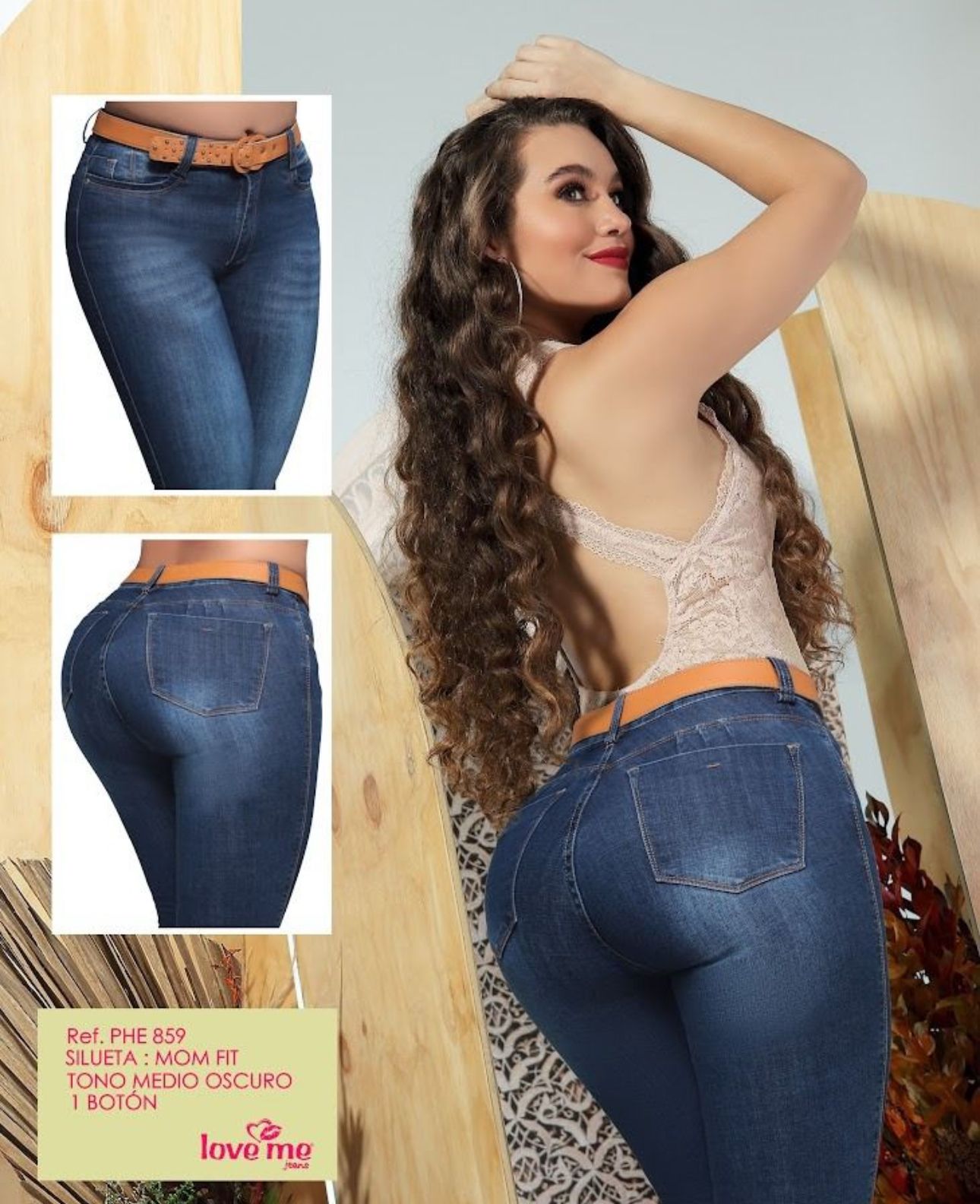 ✨ Jeans Colombianos– Azul Intenso + Cinturón Deluxe ✨