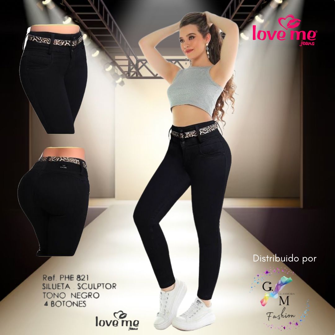 🔥Jean Colombiano levanta cola - Negro